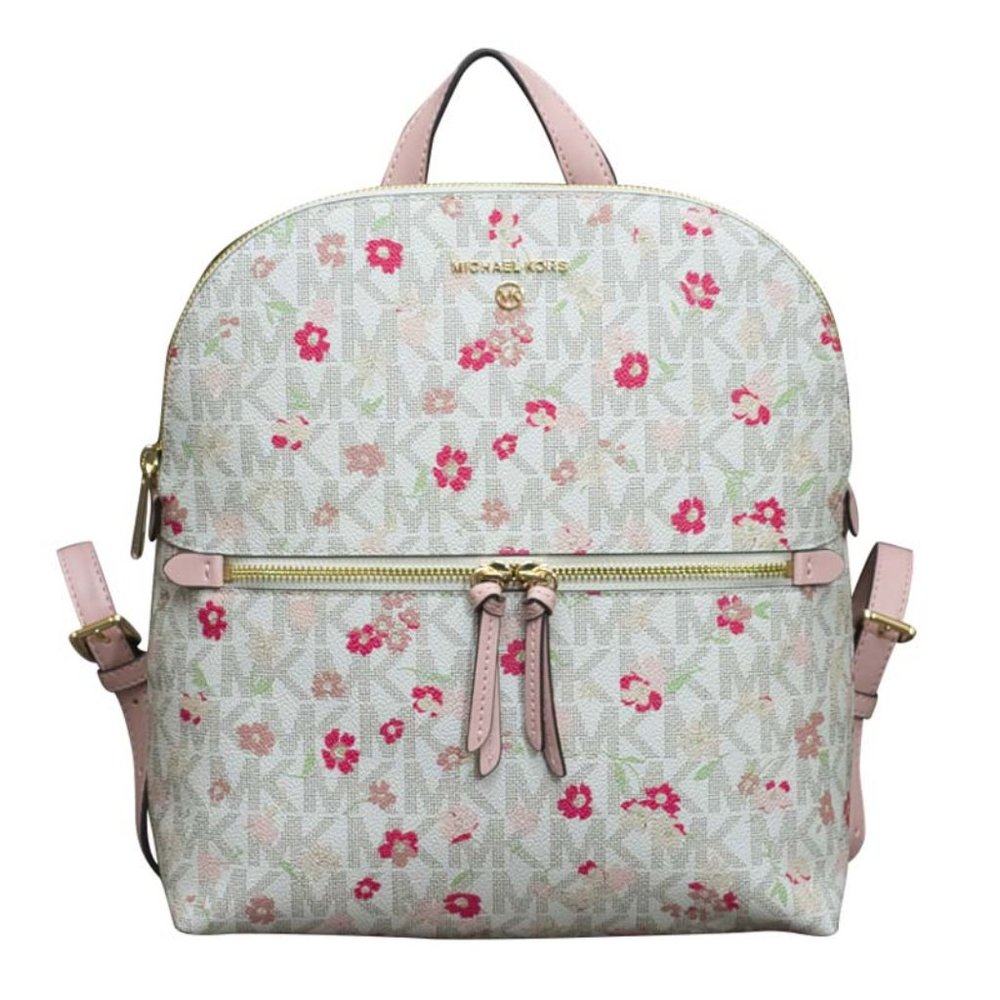 Michael Kors Medium Dallas Slim Backpack in Vanilla